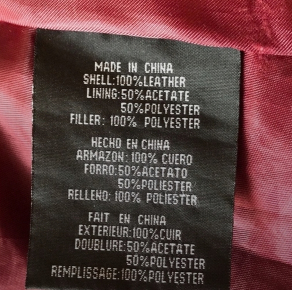 KC Women's Red Leather Coat - Picture 4 of 7